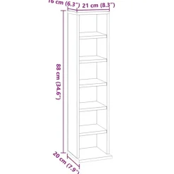 vidaXL - Cd-kast - Wit - Bewerkt hout