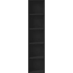 vidaXL - Cd-kast - Zwart - Bewerkt hout - 2 stuks
