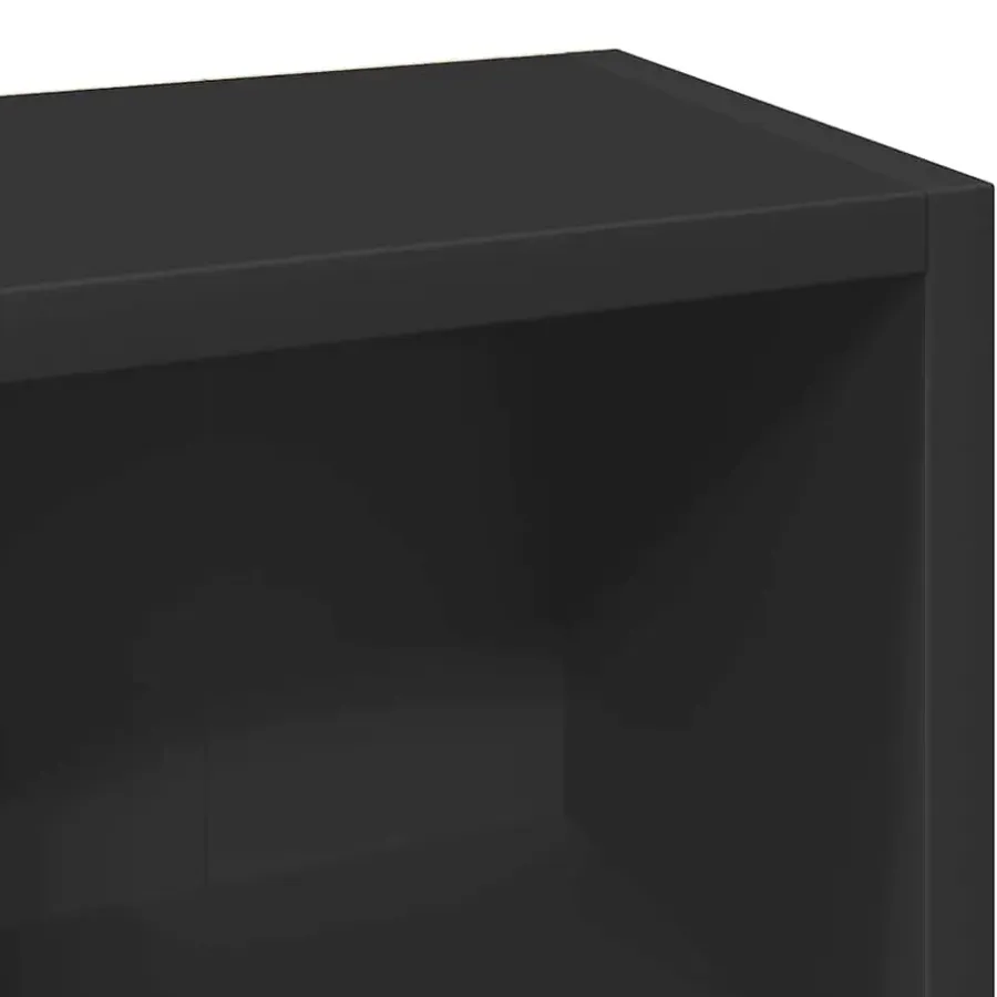 vidaXL - Cd-kast - Zwart - Bewerkt hout - 2 stuks
