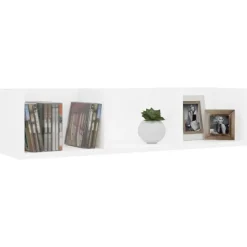 vidaXL - Cd-rek - Wit - Bewerkt hout
