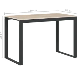 Bureaus-vidaXL - Computertafel - Bruin - Bewerkt hout