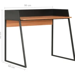 Bureaus-vidaXL - Computertafel - Zwart - Bewerkt hout