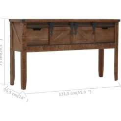 vidaXL - Consoletafel - Bruin - Hout