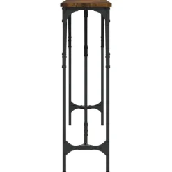 Sidetables-vidaXL - Consoletafel - Gerookt eiken - Bewerkt hout - 140x23x75 cm