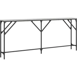 Sidetables-vidaXL - Consoletafel - Grijs sonoma eiken - Bewerkt hout - 180x23x75 cm