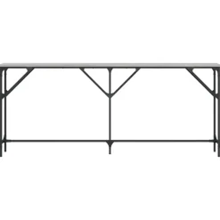 Sidetables-vidaXL - Consoletafel - Grijs sonoma eiken - Bewerkt hout - 180x23x75 cm