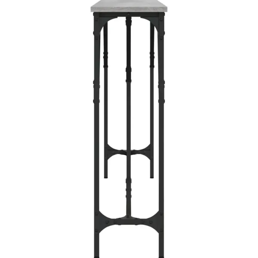 Sidetables-vidaXL - Consoletafel - Grijs sonoma eiken - Bewerkt hout - 180x23x75 cm