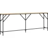 Sidetables-vidaXL - Consoletafel - Sonoma eiken - Bewerkt hout - 200x29x75 cm