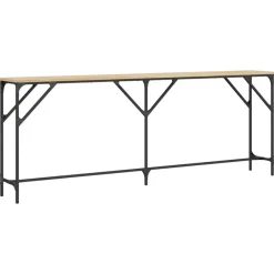 Sidetables-vidaXL - Consoletafel - Sonoma eiken - Bewerkt hout - 200x29x75 cm