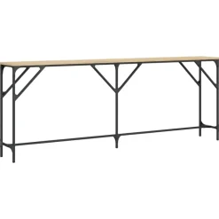 Sidetables-vidaXL - Consoletafel - Sonoma eiken - Bewerkt hout - 200x29x75 cm