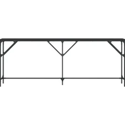 Sidetables-vidaXL - Consoletafel - Zwart - Bewerkt hout - 200x29x75 cm