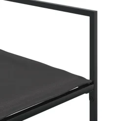 Tuinsets-vidaXL - 9-delige inklapbaar Tuinset gris kussens -Zwart textileen - 220x107 cm