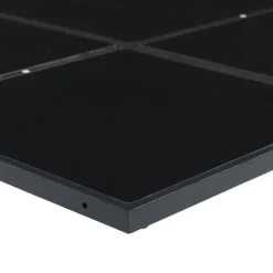 vidaXL - 5-delige inklapbaar Tuinset gris kussens -Zwart textileen - 110x107 cm