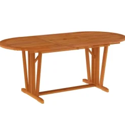 Tuinsets-vidaXL - 7-delige Tuinset 6 fauteuils massief eucalyptushout - (150-200)x100 cm