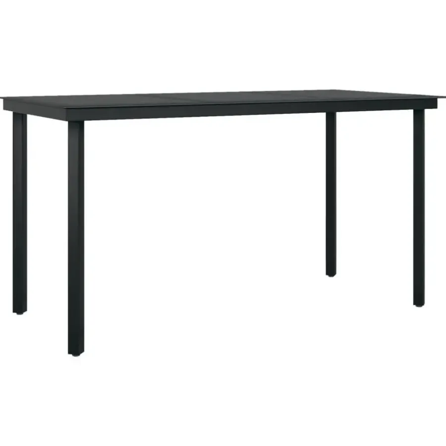 vidaXL - 5-delige Tuinset - Zwart katoenen touw en staal - 140x70 cm