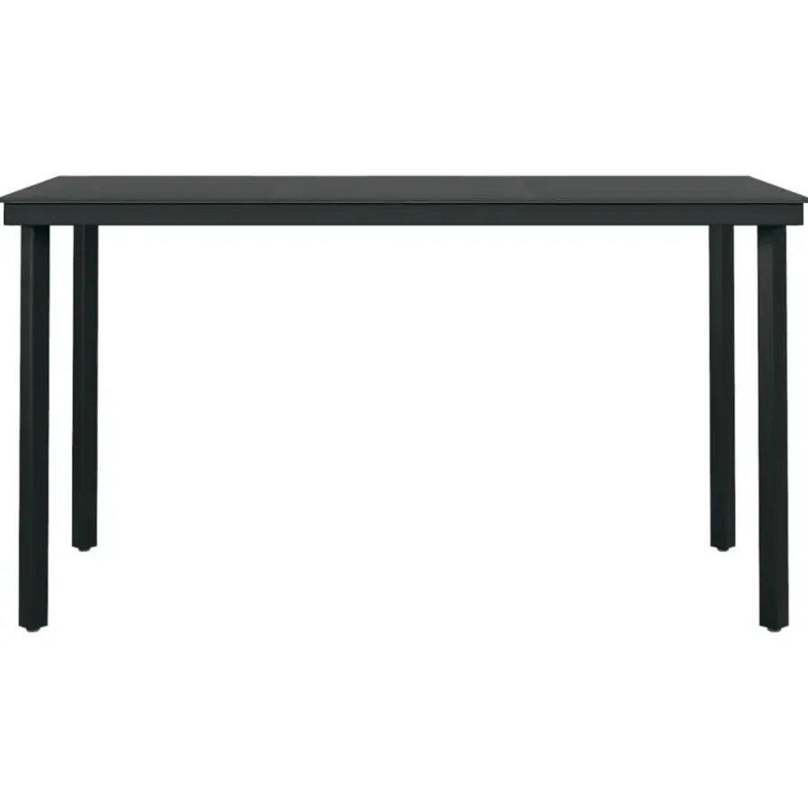 vidaXL - 5-delige Tuinset - Zwart katoenen touw en staal - 140x70 cm