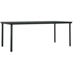 vidaXL - 7-delige Tuinset - Zwart PVC rattan en staal - 200x100 cm