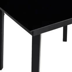 Tuinsets-vidaXL - 5-delige Tuinset grijs kussens - Zwart PE rattan en staal - 80x80 cm