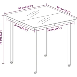 vidaXL - 5-delige Tuinset met kussens - Zwart PVC-rattan en staal - 80x80 cm