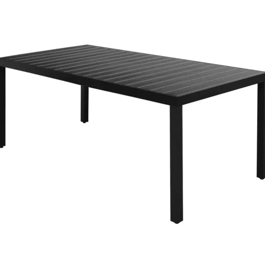 Tuinsets|Tuinsets-vidaXL - 7-delige Tuinset met kussens - Zwart - PVC-rattan - 184.5x90 cm