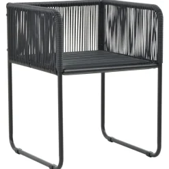 Tuinsets|Tuinsets-vidaXL - 7-delige Tuinset met kussens - Zwart - PVC-rattan - 184.5x90 cm