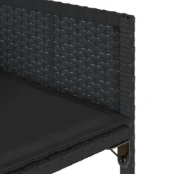 Tuinsets|Tuinsets-vidaXL - 5-delige Tuinset met kussens - Zwart - PE rattan en glas - 110x106 cm