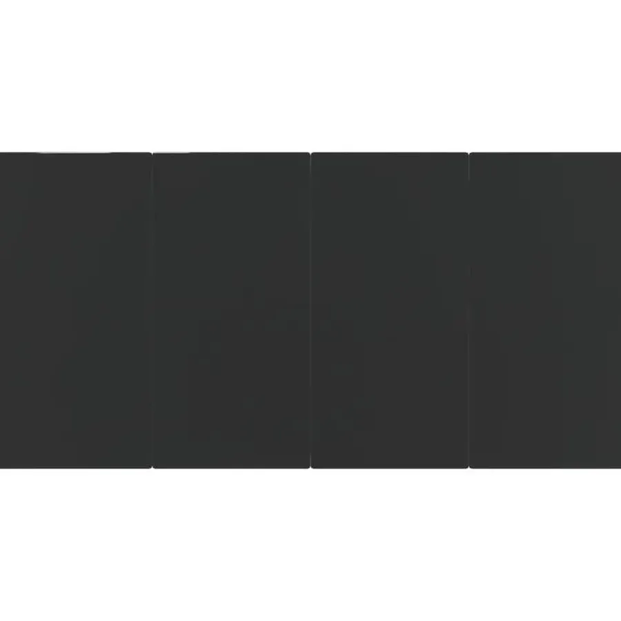 vidaXL - 5-delige Tuinset met kussens - Zwart - PE-rattan en glas - 160x80 cm