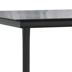 vidaXL - 5-delige Tuinset met kussens - Zwart - PE-rattan en glas - 160x80 cm