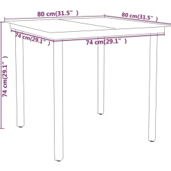 Tuinsets-vidaXL - 5-delige Tuinset met kussens - Zwart PE rattan & staal - 80x80 cm