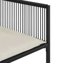 vidaXL - 7-delige Tuinset wit zitkussens - Zwart - PE rattan - 165x107 cm