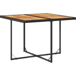 vidaXL - 9-delige Tuinset wit kussens 4 krukken - Zwart poly rattan - 110x106 cm