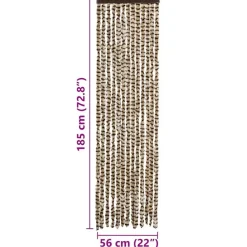 vidaXL - Deurgordijn - Beige - Polypropyleen
