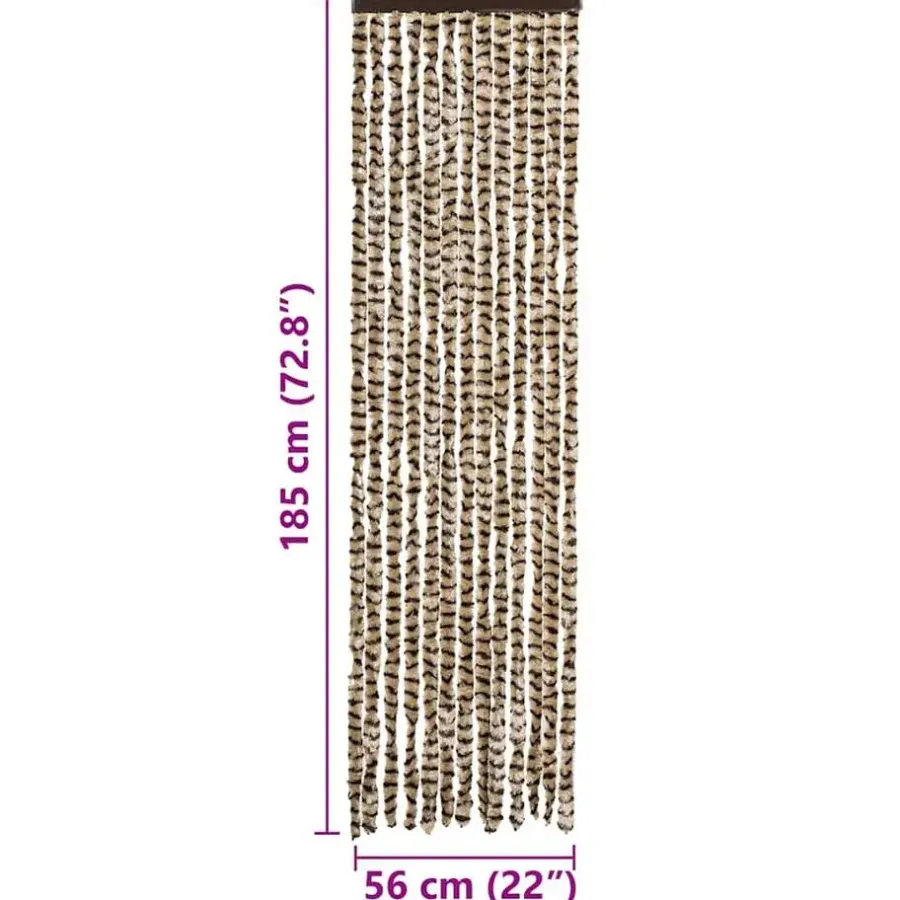 vidaXL - Deurgordijn - Beige - Polypropyleen