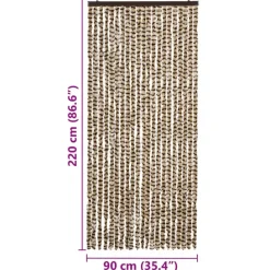 vidaXL - Deurgordijn - Beige - Polypropyleen - 90 x 220 cm