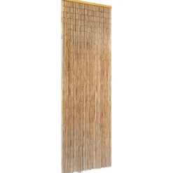 Raam En Deurhorren|Vliegengordijnen En Deurgordijnen-vidaXL - Deurgordijn - Bruin - Bamboe - 56 x 185 cm