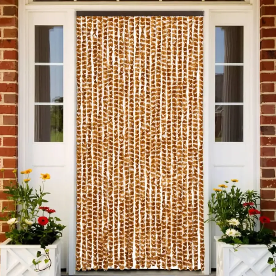 vidaXL - Deurgordijn - Geel - Polypropyleen - 100 x 220 cm