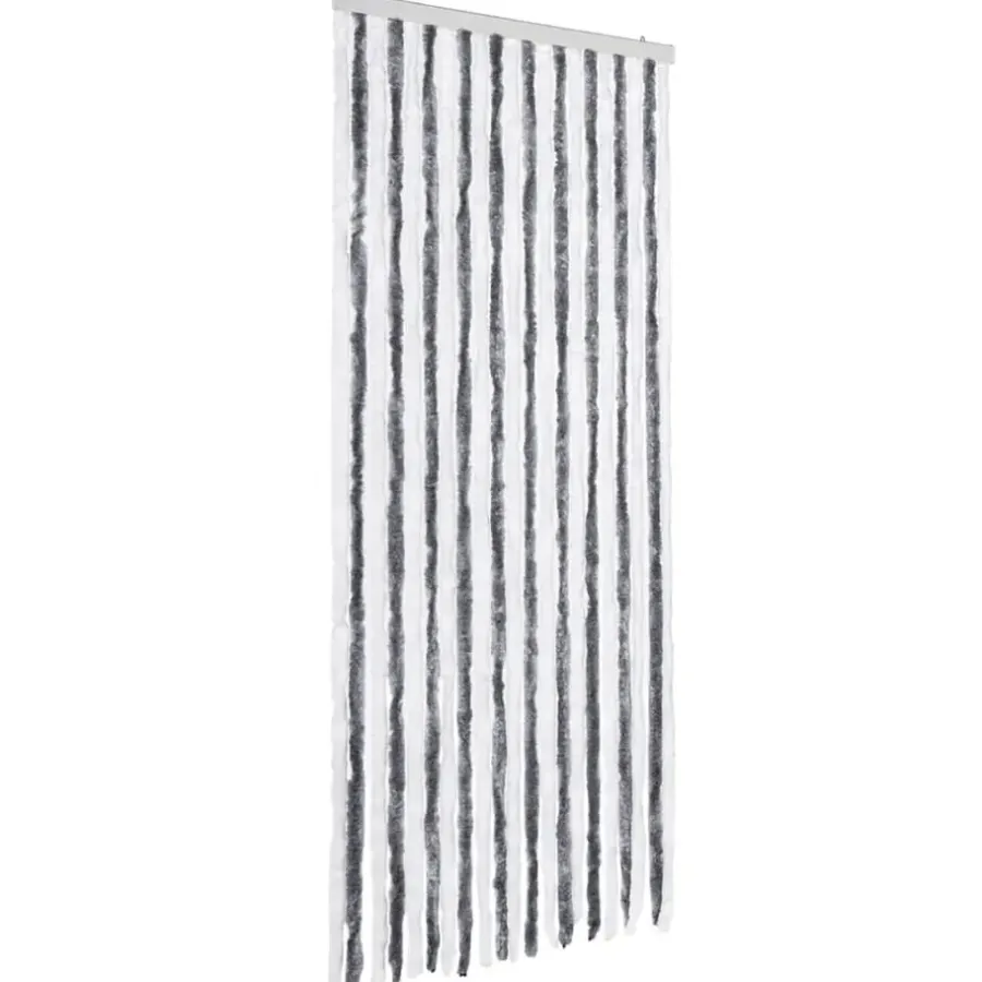 vidaXL - Deurgordijn - Grijs - Polypropyleen - 90 x 200 cm