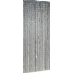 Raam En Deurhorren|Vliegengordijnen En Deurgordijnen-vidaXL - Deurgordijn - Grijs - Bamboe - 90 x 200 cm
