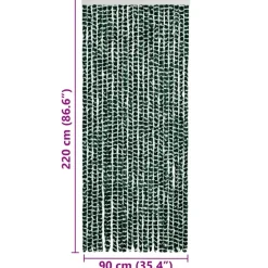 vidaXL - Deurgordijn - Groen - Polypropyleen - 90 x 220 cm
