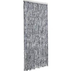 Raam En Deurhorren|Vliegengordijnen En Deurgordijnen-vidaXL - Deurgordijn - Zilver - Polypropyleen - 90 x 200 cm