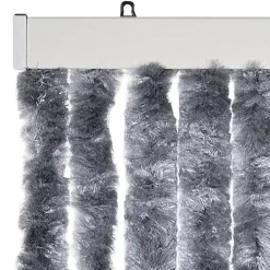 Raam En Deurhorren|Vliegengordijnen En Deurgordijnen-vidaXL - Deurgordijn - Zilver - Polypropyleen - 90 x 200 cm