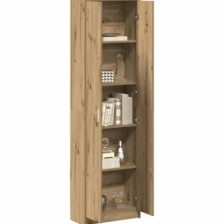 vidaXL - 2-deurs Kledingkast met planken - Hout - Artisan eiken - 55x25x189 cm