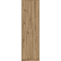 vidaXL - 2-deurs Kledingkast met planken - Hout - Artisan eiken - 55x25x189 cm