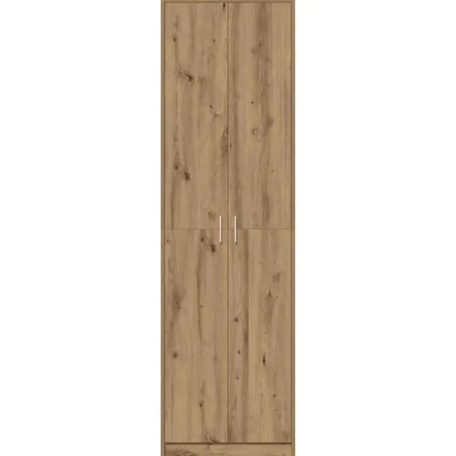 vidaXL - 2-deurs Kledingkast met planken - Hout - Artisan eiken - 55x25x189 cm