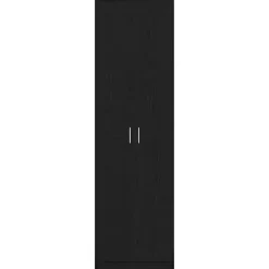 vidaXL - 2-deurs Kledingkast met planken - Hout - Zwart eiken - 55x25x189 cm