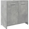 Wastafelkasten-vidaXL - 2-deurs Wastafelonderkast - Betongrijs - Bewerkt hout - 60x33x60 cm