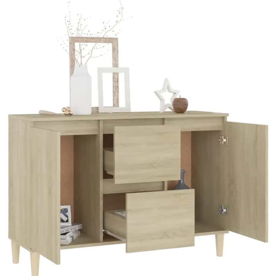 Dressoirs-vidaXL - Dressoir - Bruin - Bewerkt hout