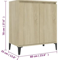 vidaXL - Dressoir - Bruin - Bewerkt hout