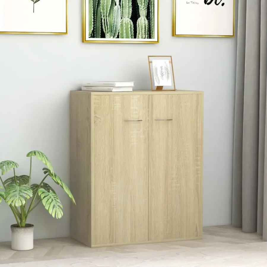 vidaXL - Dressoir - Bruin - Bewerkt hout