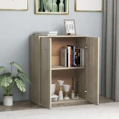 vidaXL - Dressoir - Bruin - Bewerkt hout